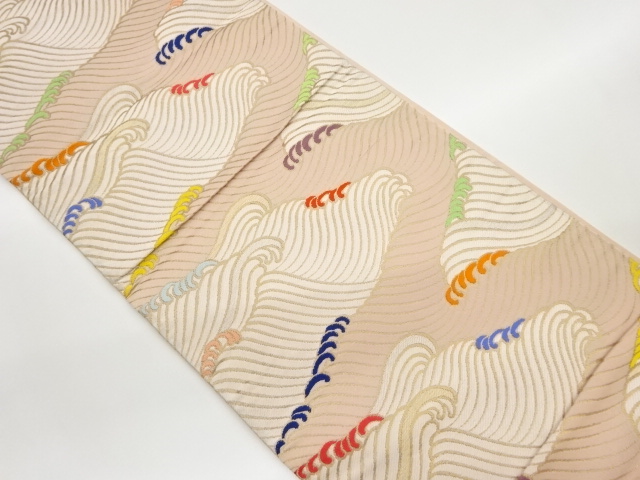 JAPANESE FUKURO OBI / WOVEN ROUGH WAVE